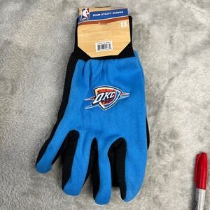 Oklahoma City Thunder NBA Team Utility Gloves Blue Black New With Tags